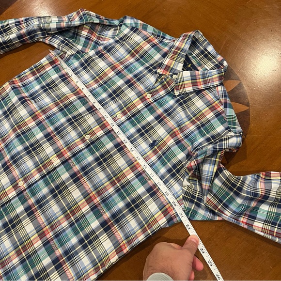 Ralph Lauren Men’s Custom Fit Multicolor Plaid Button Down Shirt Medium Slim - Picture 12 of 15